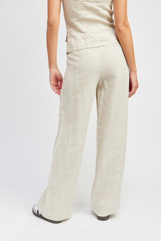Linen Pleated Pant