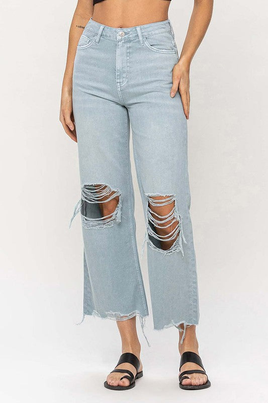 90"s Vintage Crop Flare Denim