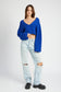 Harlow Cropped V Sweater