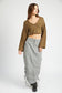 Harlow Cropped V Sweater