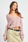 Harlow Cropped V Sweater