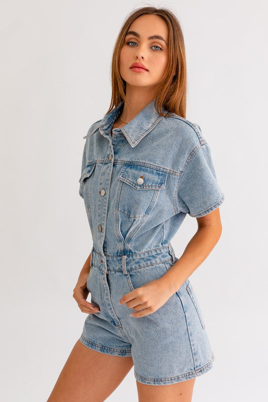 James Denim Romper