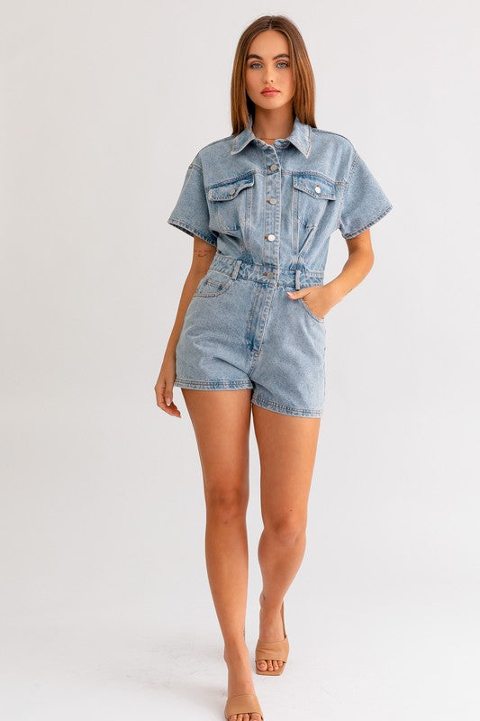 James Denim Romper