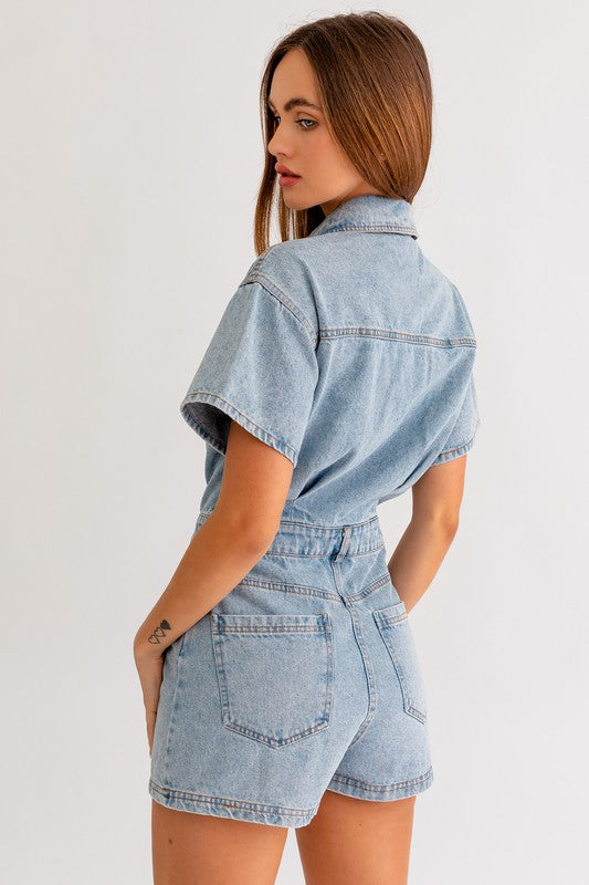 James Denim Romper