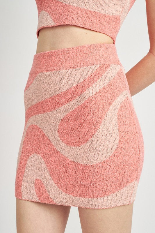 Orion Color Block Mini Skirt