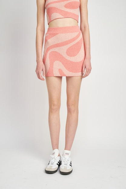 Orion Color Block Mini Skirt