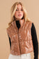 Quilted Puffer Zip Up Crop Vest