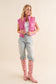 Quilted Puffer Zip Up Crop Vest