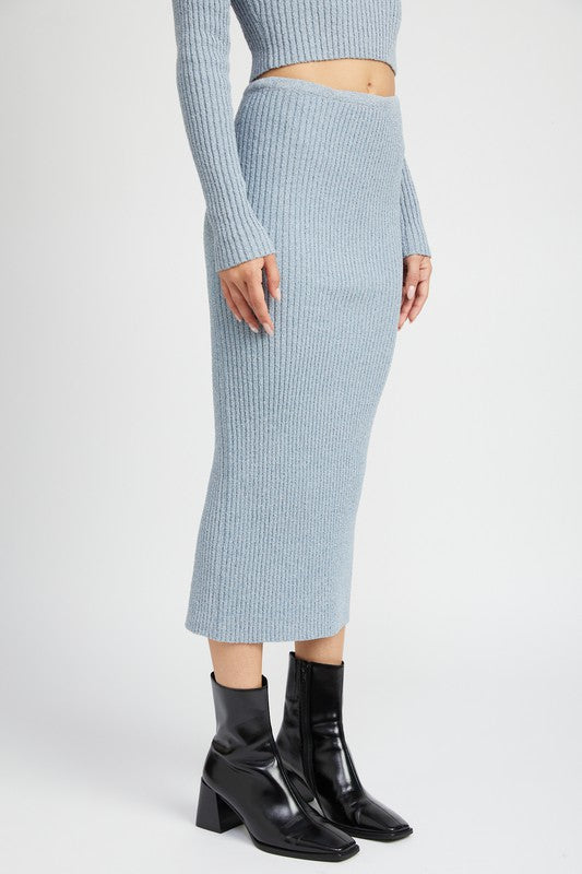 Lila Knit Ribbed Maxi