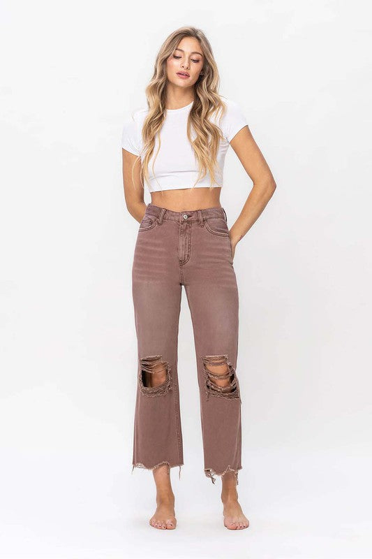 90's Vintage Crop Flare Denim