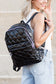 Jade Metallic Puffer Backpack