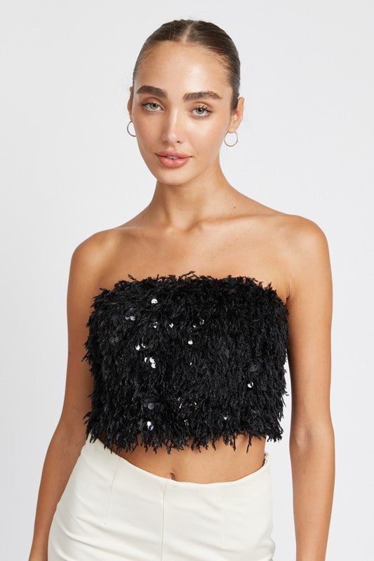 Midnight Feather Top