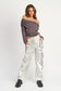 Metallic Cargo Pant