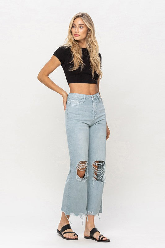 90"s Vintage Crop Flare Denim