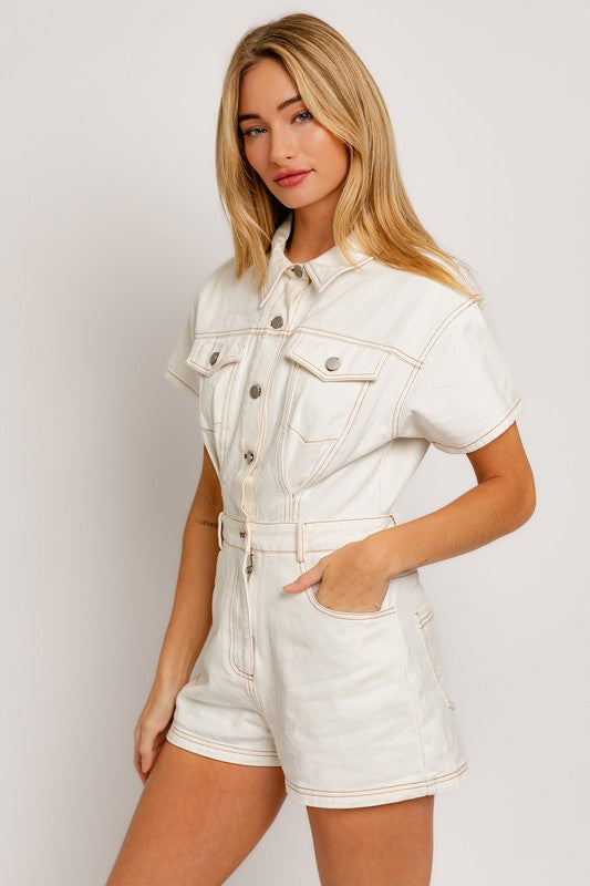 James Denim Romper