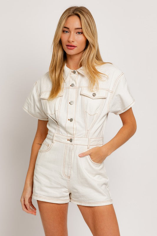 James Denim Romper