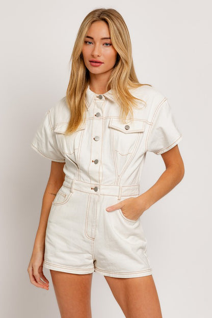 James Denim Romper