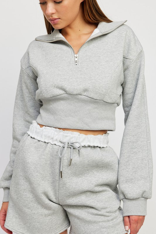 Terry Zip Sweatshirt