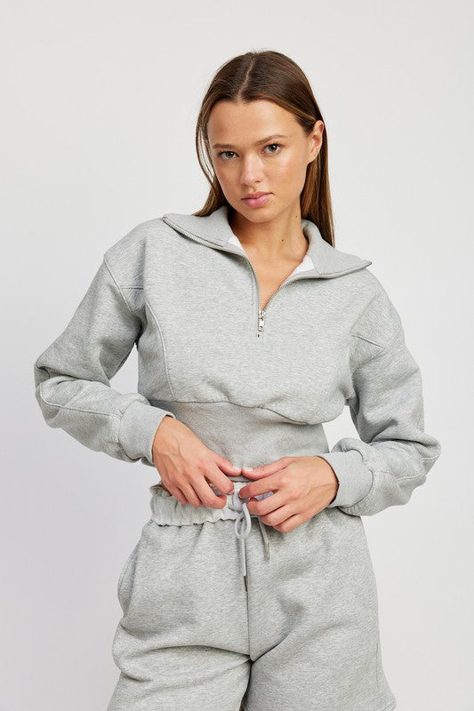Terry Zip Sweatshirt