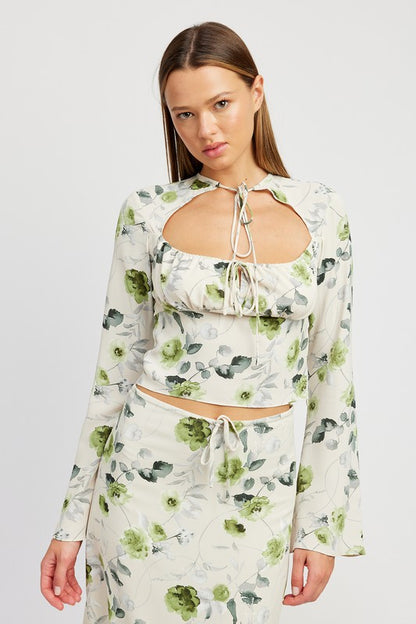 Honey Tie Floral Top