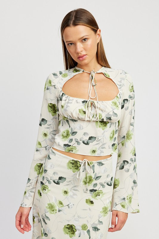 Honey Tie Floral Top