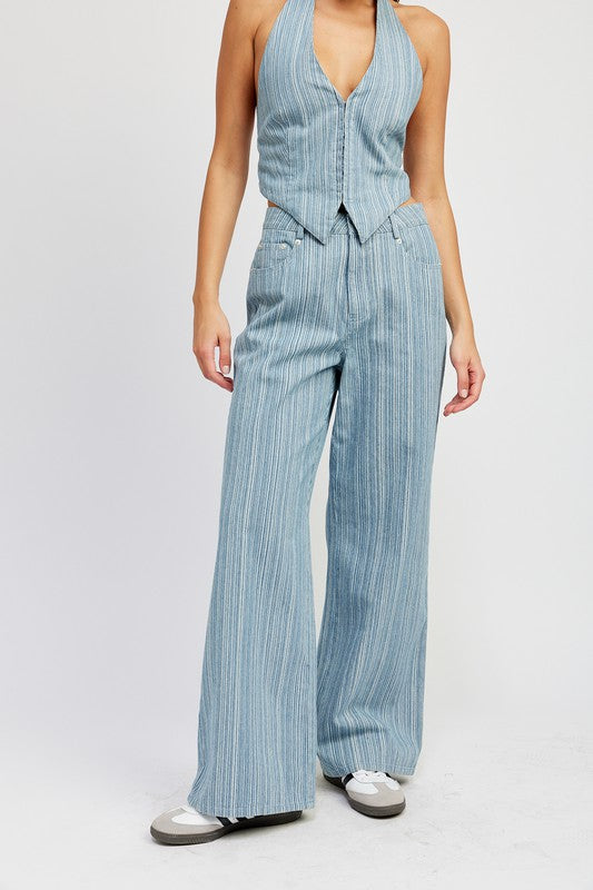 Mid Rise Wide Pant