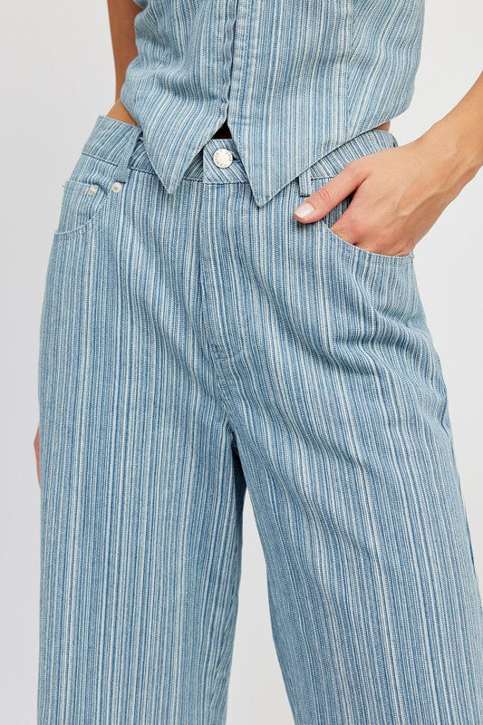 Mid Rise Wide Pant