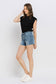 Ultra High Rise Button Up Denim Shorts