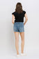 Ultra High Rise Button Up Denim Shorts