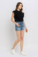 Ultra High Rise Button Up Denim Shorts
