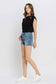 Ultra High Rise Button Up Denim Shorts