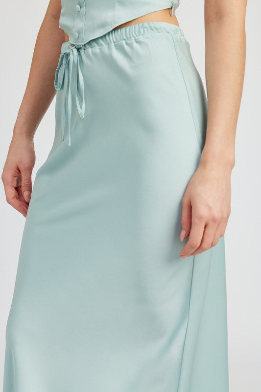 Emerson Satin Midi Skirt