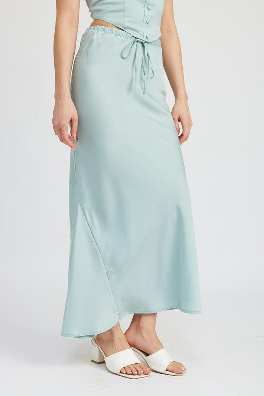 Emerson Satin Midi Skirt