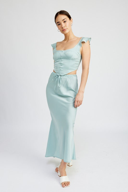 Emerson Satin Bustier Top