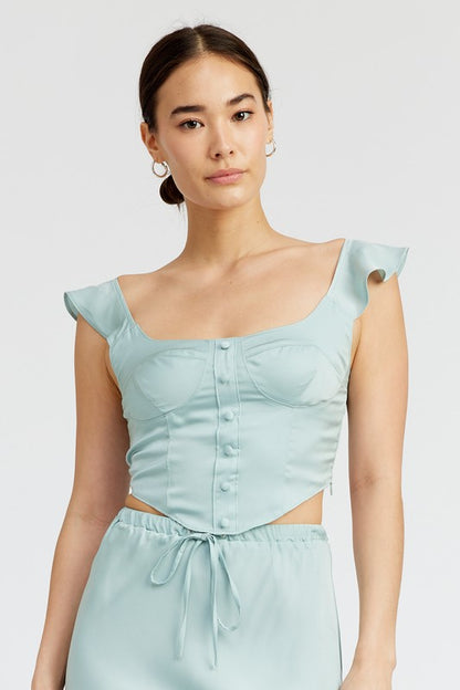Emerson Satin Bustier Top