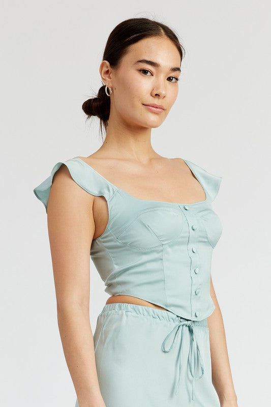 Emerson Satin Bustier Top