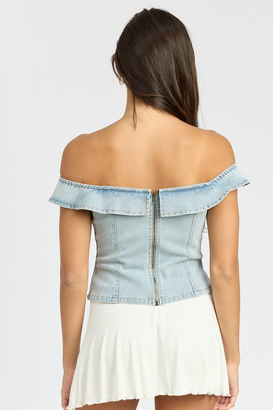 Denim Corset Top