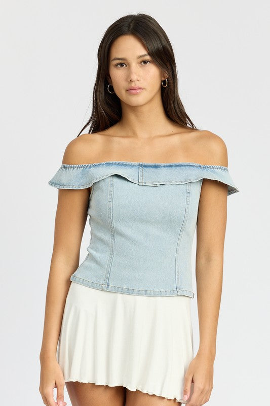 Denim Corset Top