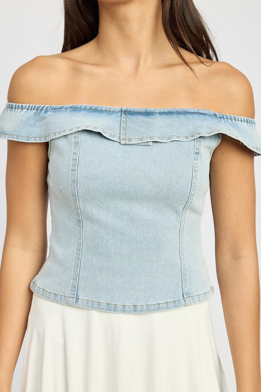 Denim Corset Top