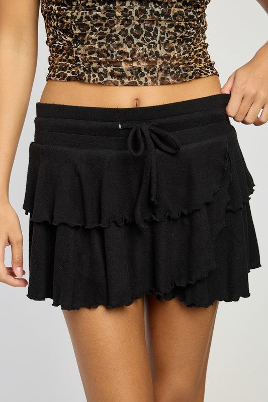 Tiered Mini Skirt