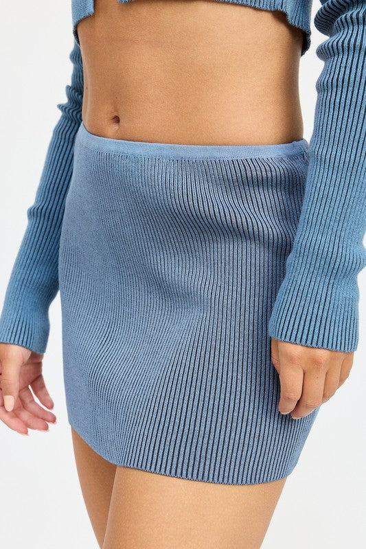 Gigi Ribbed Mini Skirt