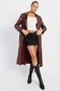 Faux Leather Trench