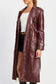 Faux Leather Trench