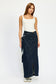 Wrap Denim Maxi