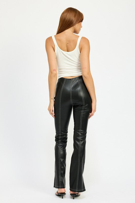 High Waste Leather Pant