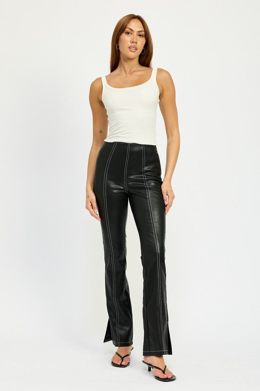 High Waste Leather Pant