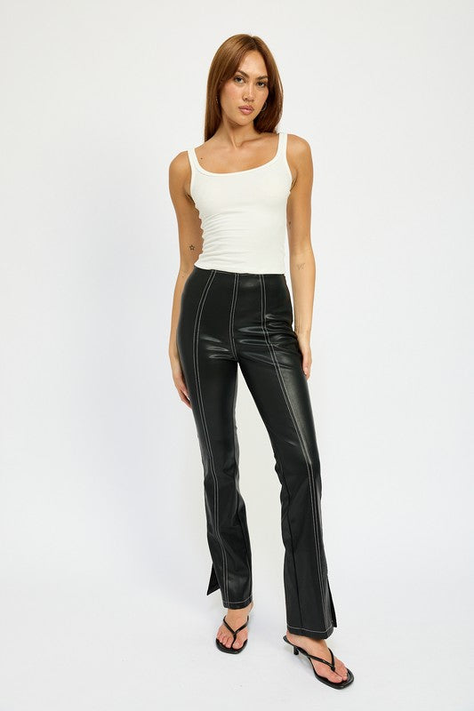 High Waste Leather Pant