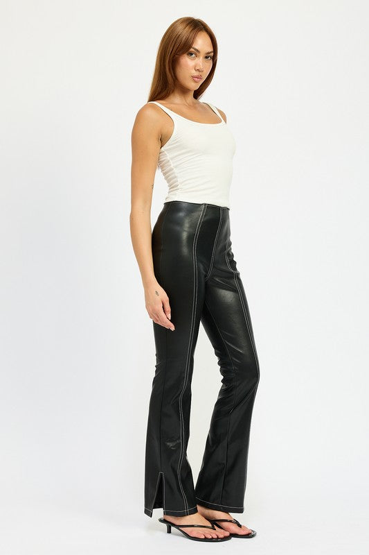 High Waste Leather Pant