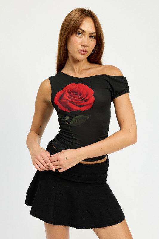 Rose Shoulder Top
