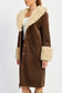 Faux Fur Mid Trench